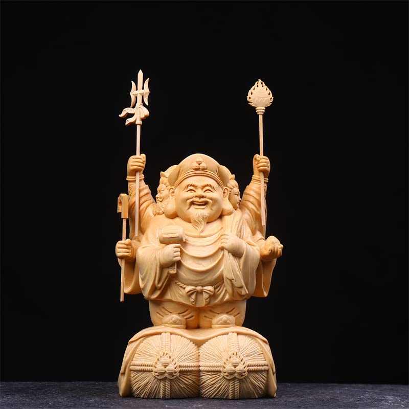 Amazon｜三面大黒天 仏像 七福神 (高さ18cm) 毘沙門天 大黒天 弁財天